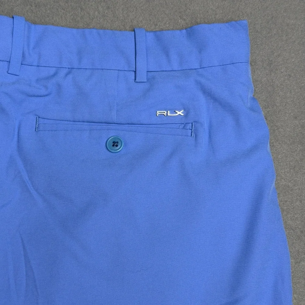 Peter Millar Performance Golf Shorts Mens 36 Carolina Blue Flat Front Stretch